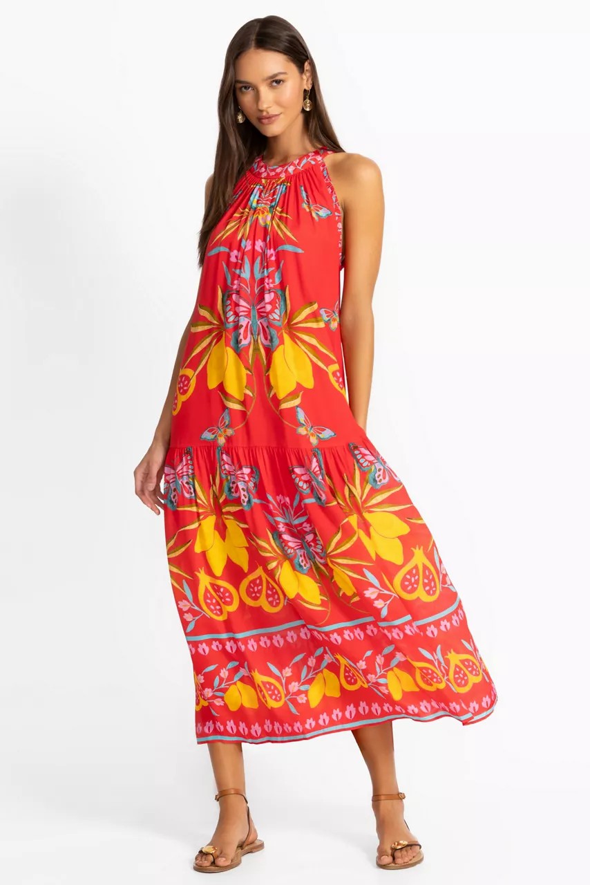 Johnny Was Women RUTHIE TEA LENGTH DRESS