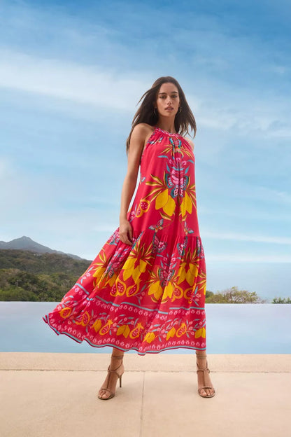 Johnny Was Women RUTHIE TEA LENGTH DRESS