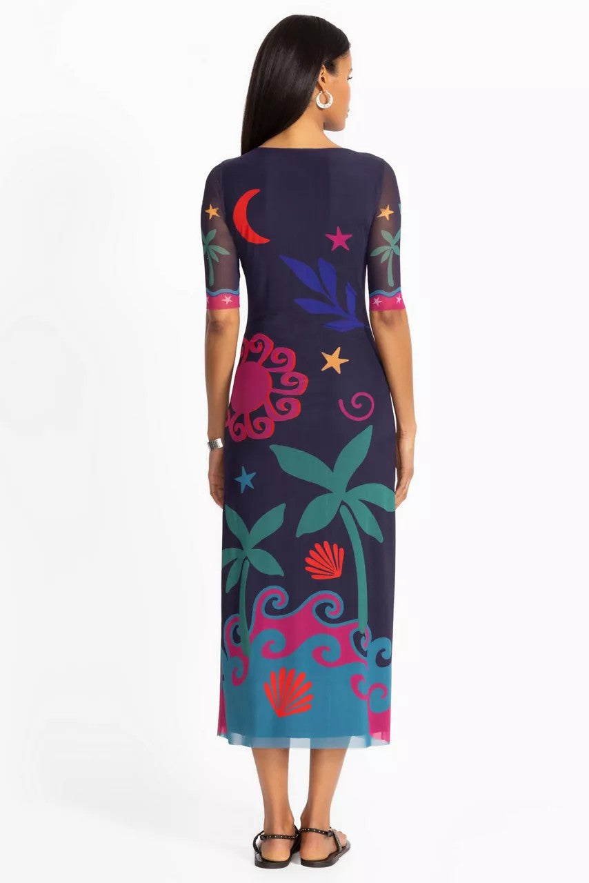 Johnny Was Women ASTRID MESH MIDI DRESS