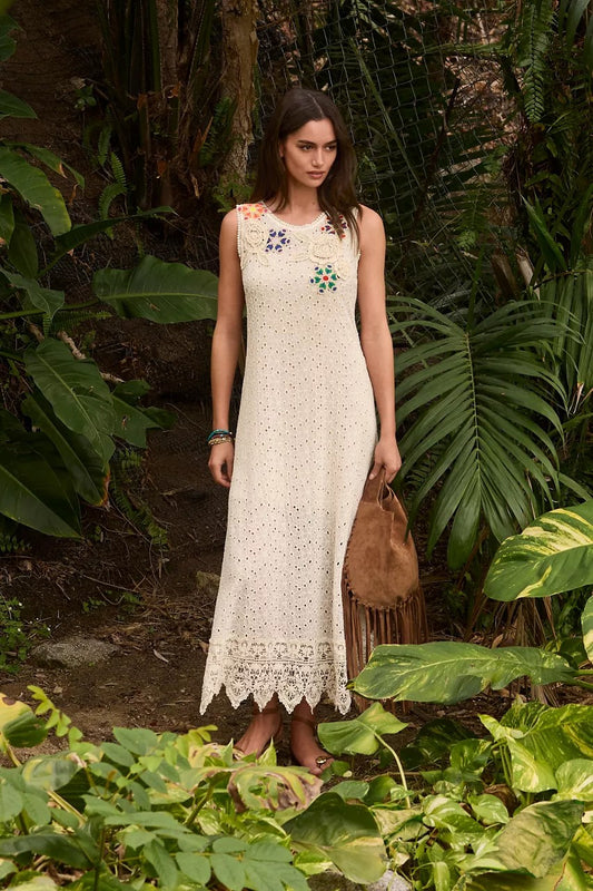 Johnny Was Women NYDIA APPLIQUE DRESS