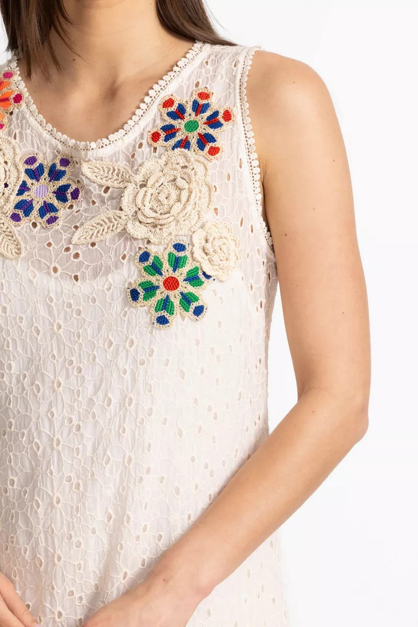 Johnny Was Women NYDIA APPLIQUE DRESS