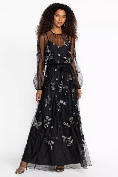 Johnny Was Women SPELLBOUND BLACK DRESS