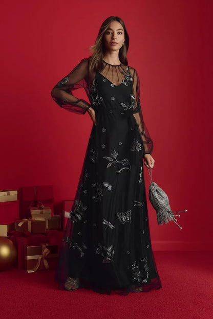 Johnny Was Women SPELLBOUND BLACK DRESS
