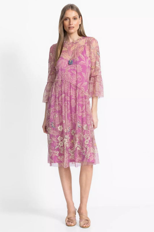 Johnny Was Women MAZZY ARCHING RUFFLES DRESS