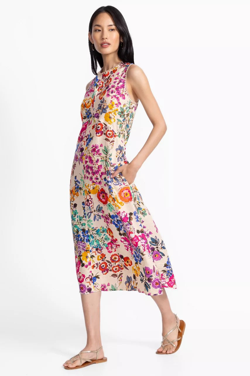 Johnny Was Women LINEN CHEVRON TANK DRESS