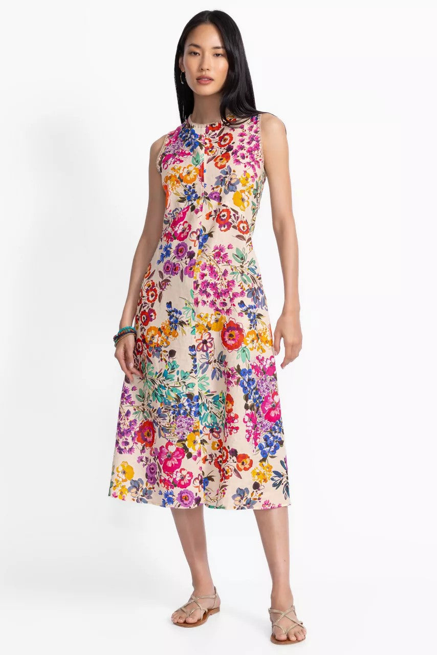 Johnny Was Women LINEN CHEVRON TANK DRESS