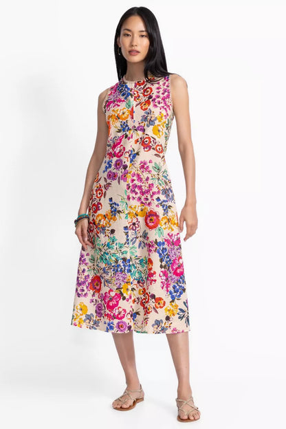 Johnny Was Women LINEN CHEVRON TANK DRESS