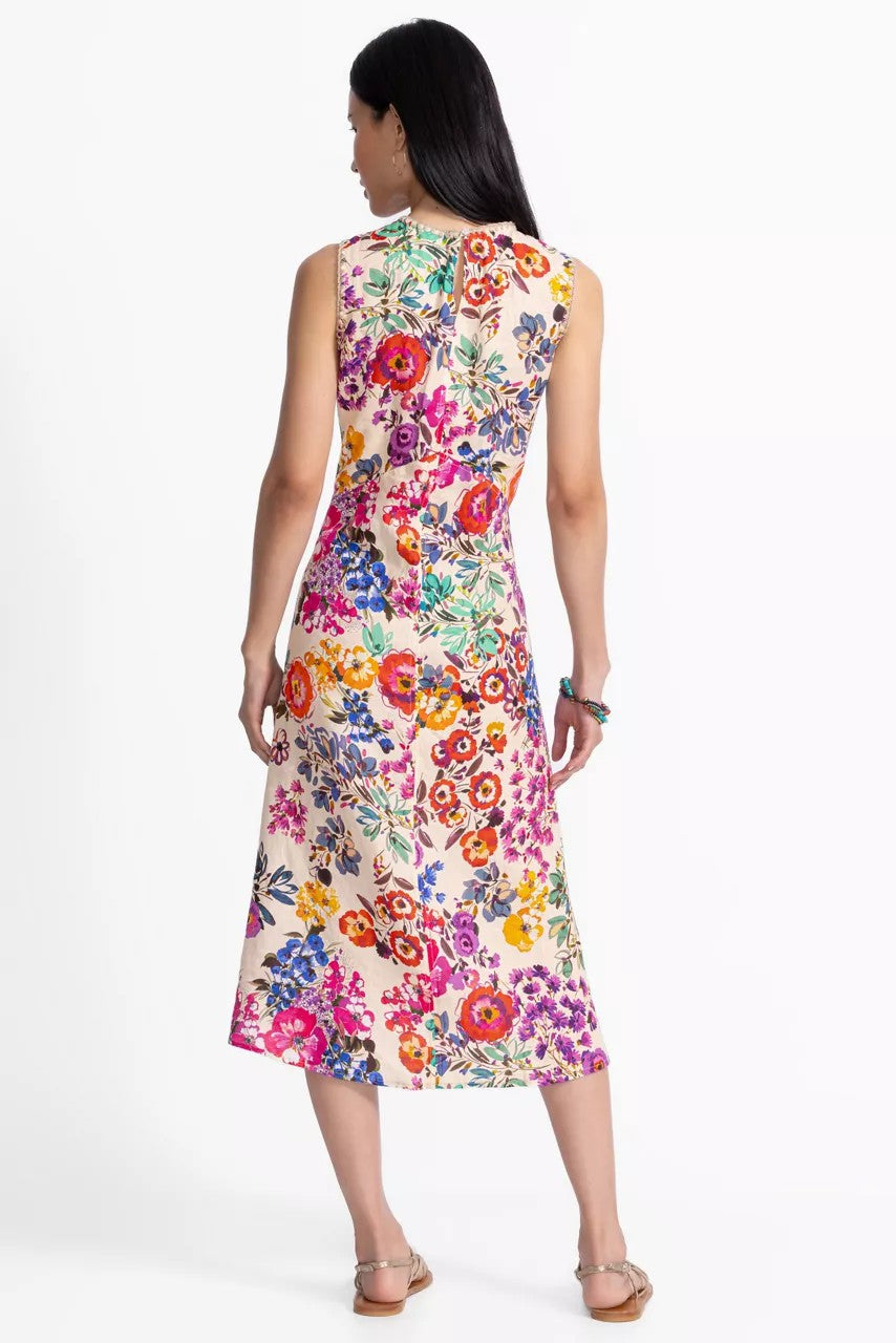 Johnny Was Women LINEN CHEVRON TANK DRESS