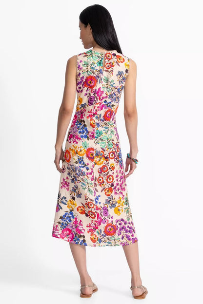 Johnny Was Women LINEN CHEVRON TANK DRESS