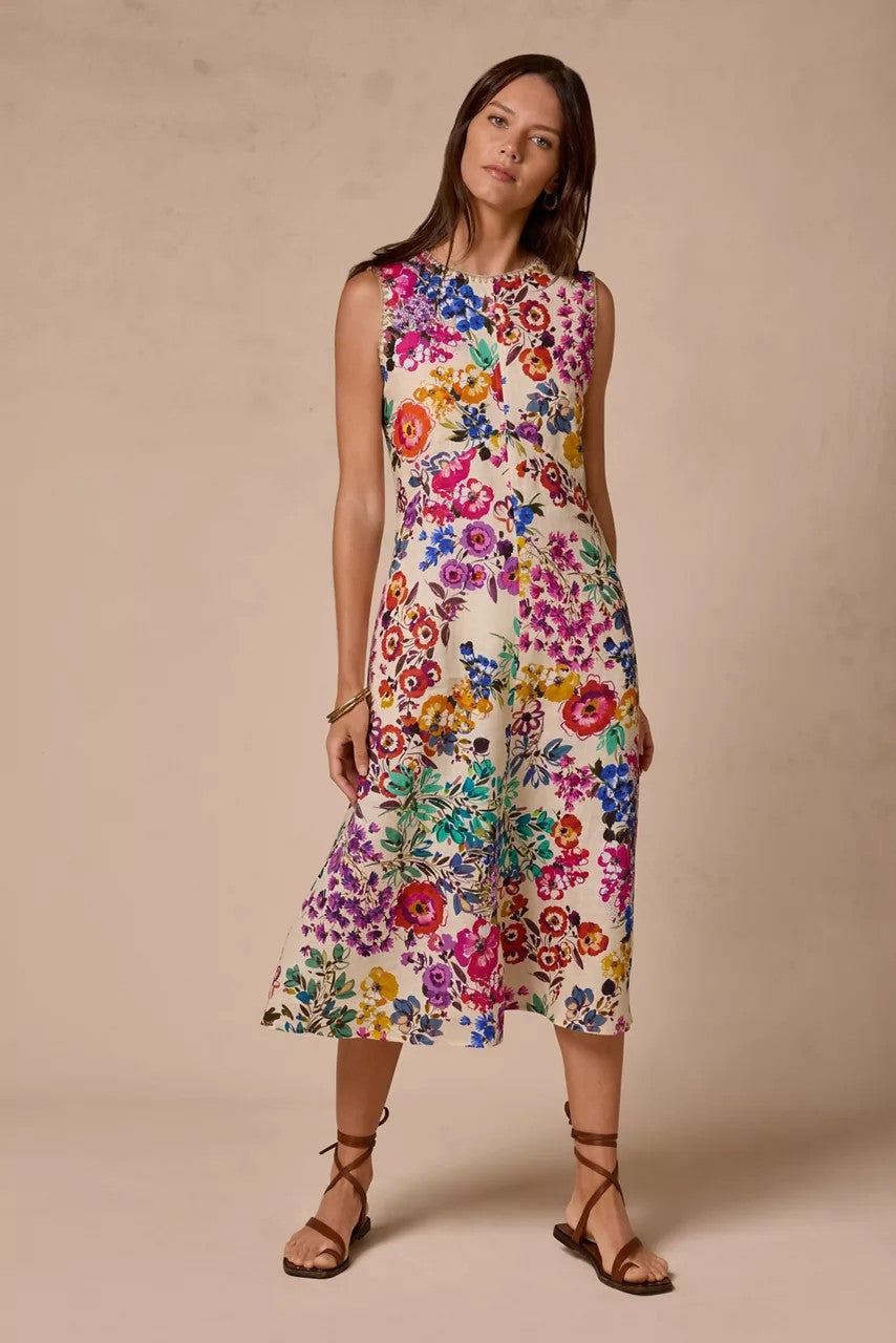 Johnny Was Women LINEN CHEVRON TANK DRESS