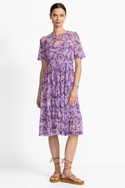 Johnny Was Women FLORENTINA MESH TIERED DRESS