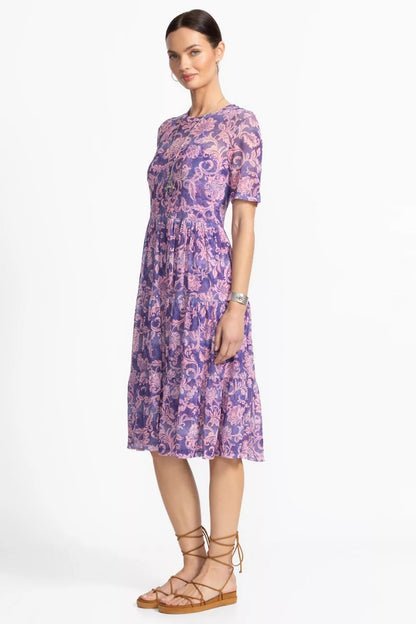 Johnny Was Women FLORENTINA MESH TIERED DRESS