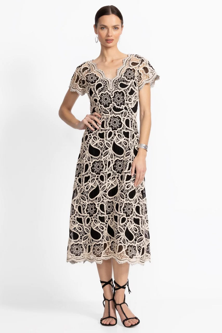Johnny Was Women ADALINE SCALLOPED DRESS