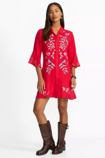 Johnny Was Women TIERED FLOUNCE DRESS