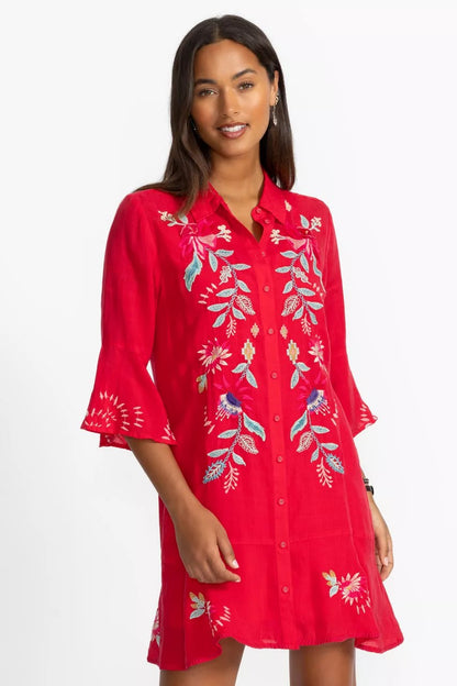 Johnny Was Women TIERED FLOUNCE DRESS