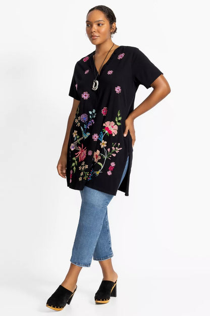 Johnny Was Women BUTTON NECK KNIT DRESS