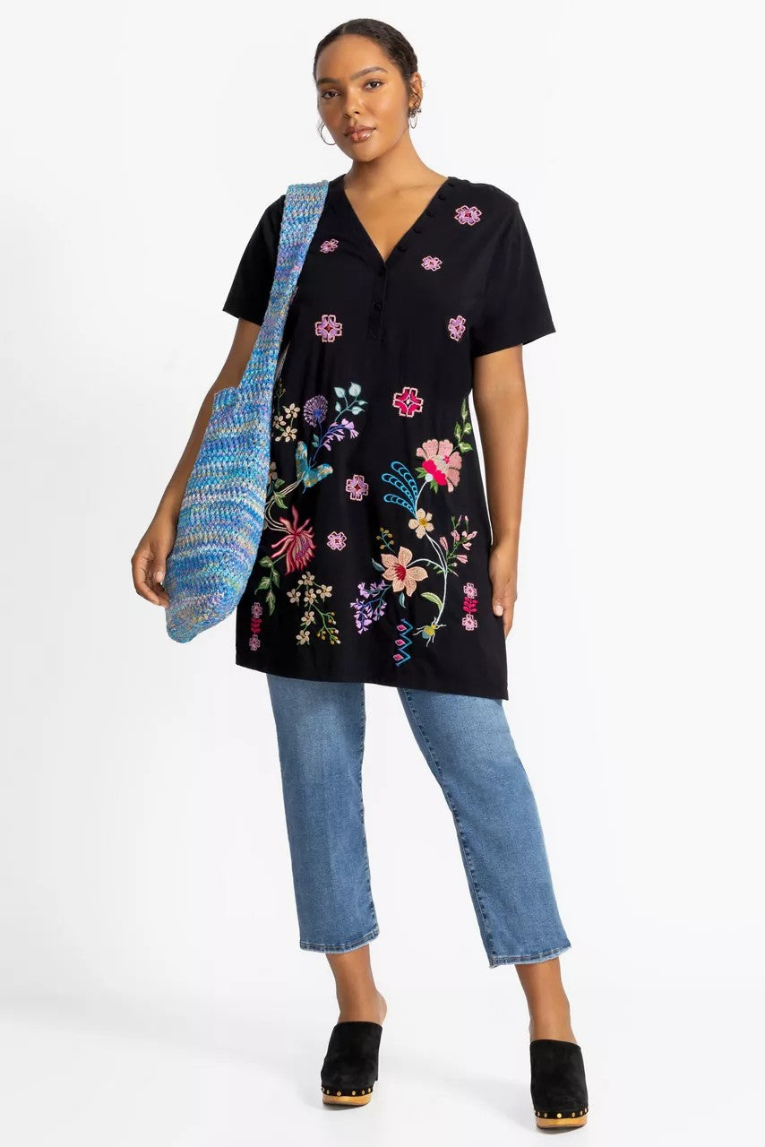 Johnny Was Women BUTTON NECK KNIT DRESS