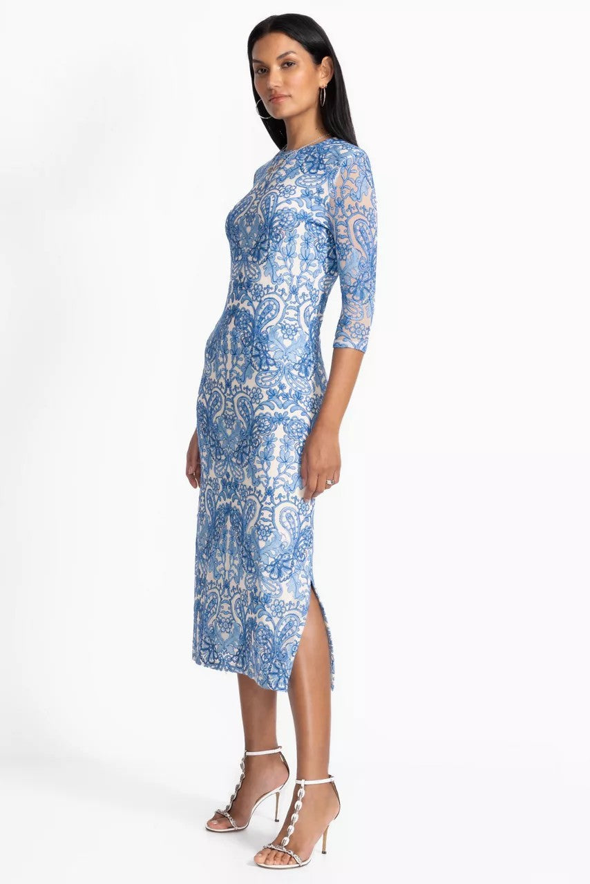 Johnny Was Women WYNIFRED MESH MIDI DRESS