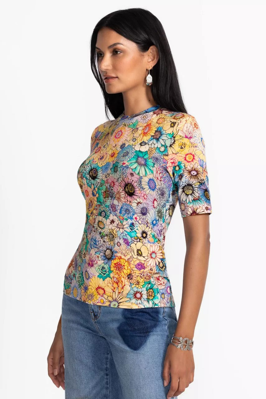 Johnny Was Women THE JANIE FAVORITE FITTED ELBOW SLEEVE TEE