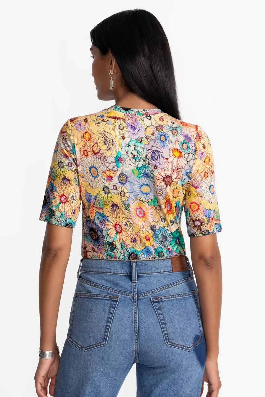 Johnny Was Women THE JANIE FAVORITE FITTED ELBOW SLEEVE TEE