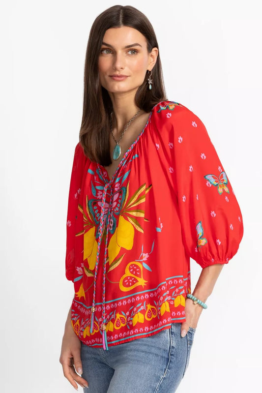 Johnny Was Women MONACO PEASANT BLOUSE
