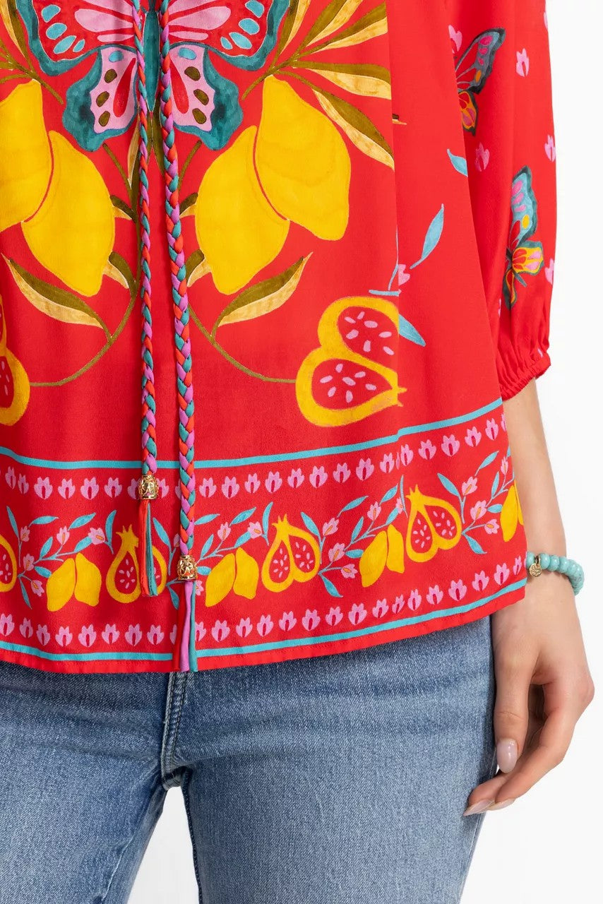 Johnny Was Women MONACO PEASANT BLOUSE