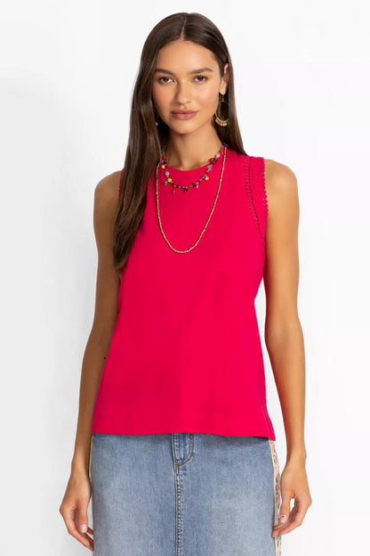 Johnny Was Women CROCHET CREW NECK TANK