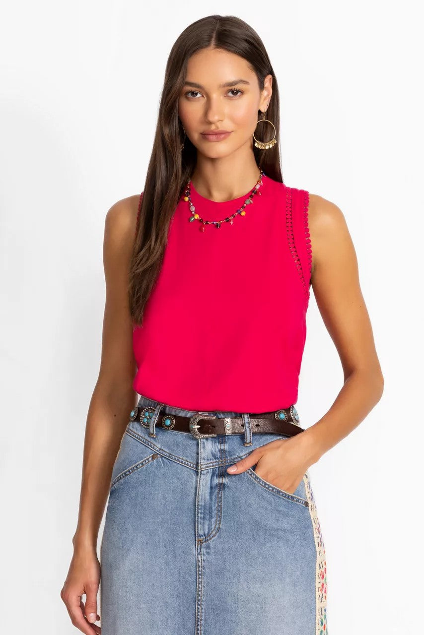 Johnny Was Women CROCHET CREW NECK TANK