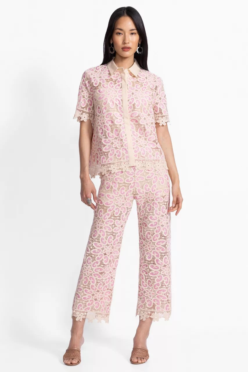 Johnny Was Women BILLIE LACE BUTTON DOWN SHIRT