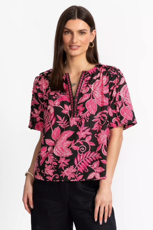 Johnny Was Women RUFFLE SEAM TOP