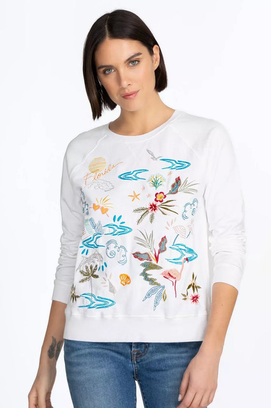 Johnny Was Women Florida Raglan Sweatshirt