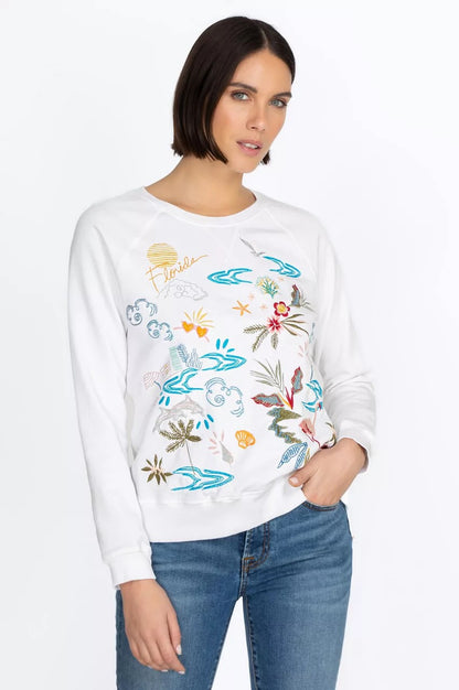 Johnny Was Women Florida Raglan Sweatshirt