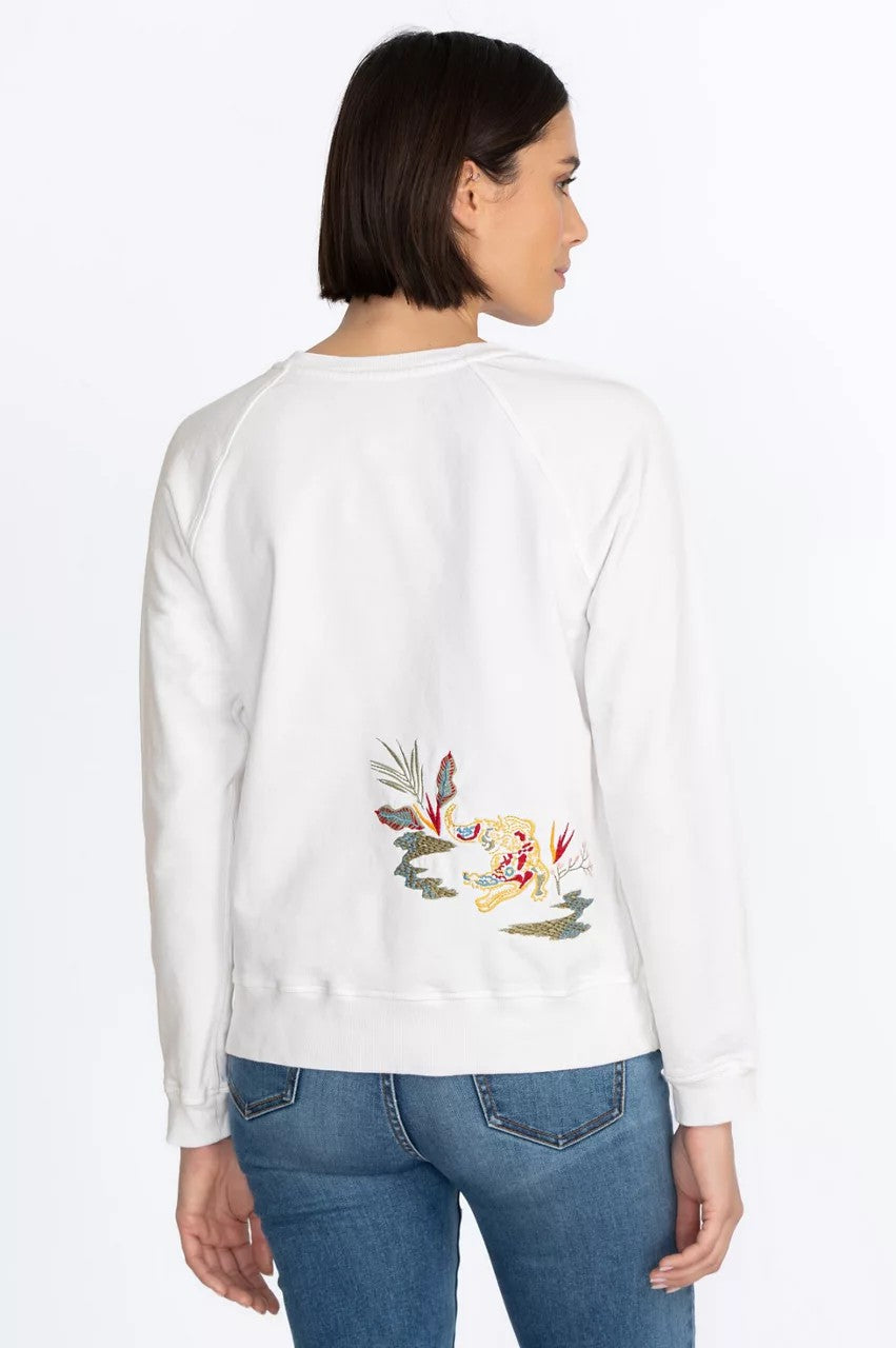 Johnny Was Women Florida Raglan Sweatshirt