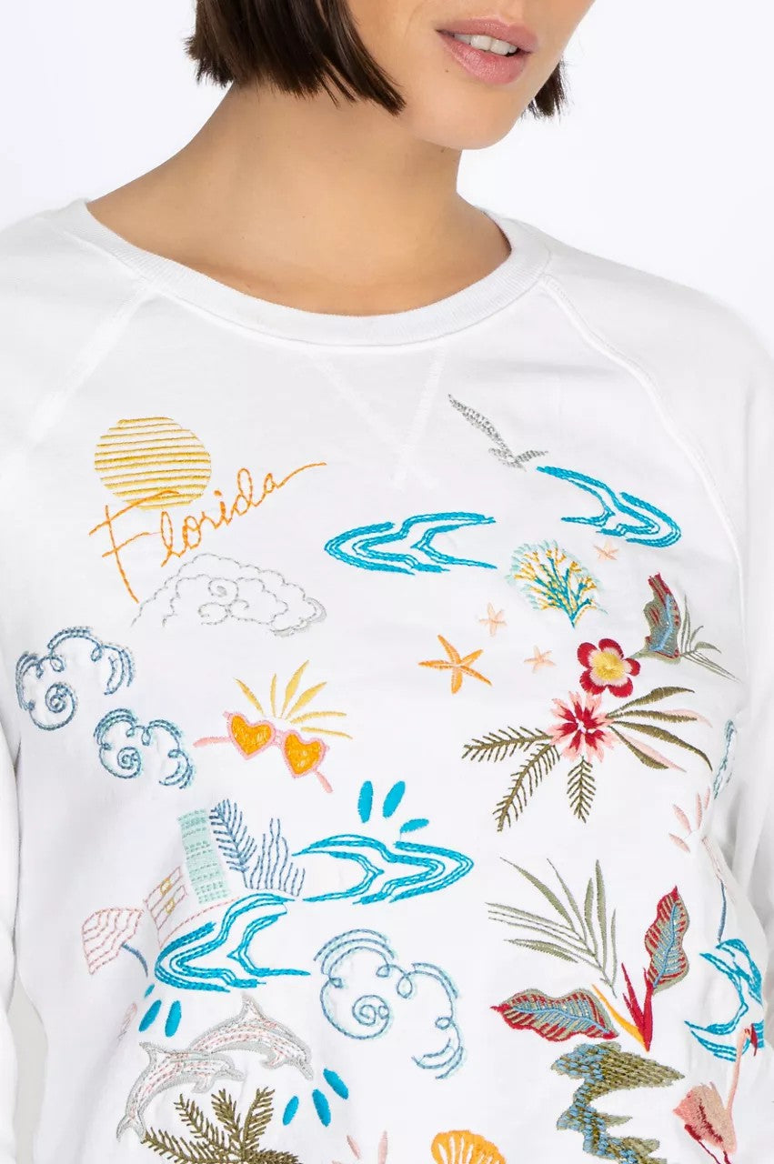 Johnny Was Women Florida Raglan Sweatshirt