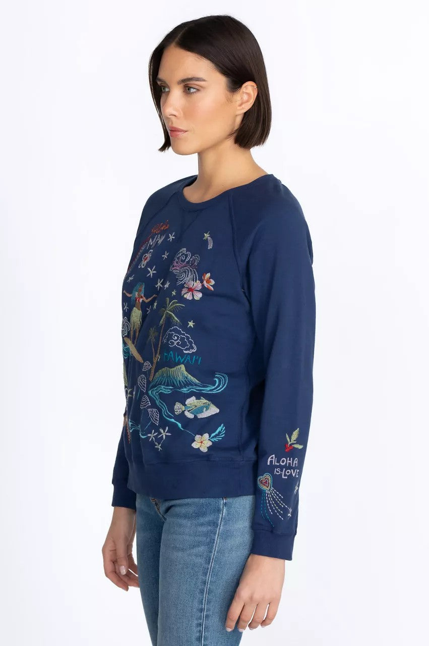 Johnny Was Women Hawaii Raglan Sweatshirt