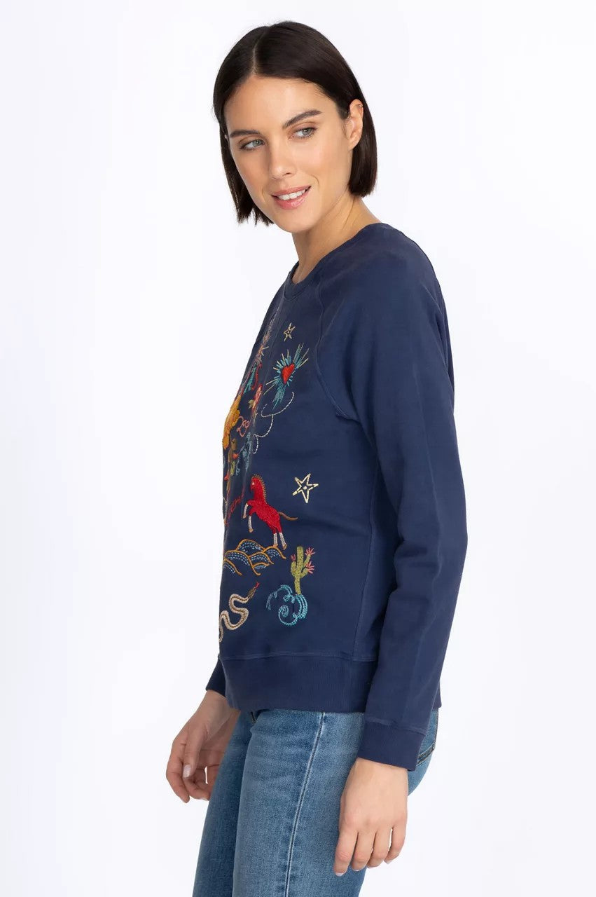 Johnny Was Women Texas Raglan Sweatshirt