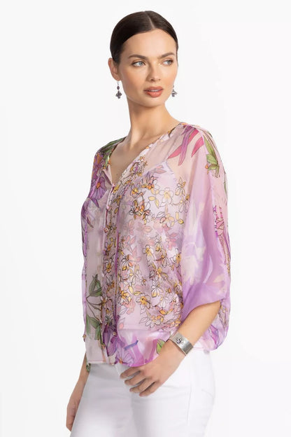 Johnny Was Women HARLYN BUTTON FRONT BLOUSE