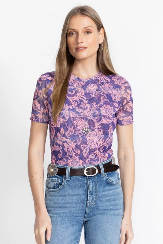 Johnny Was Women ELEANOR SHORT SLEEVE MESH TEE