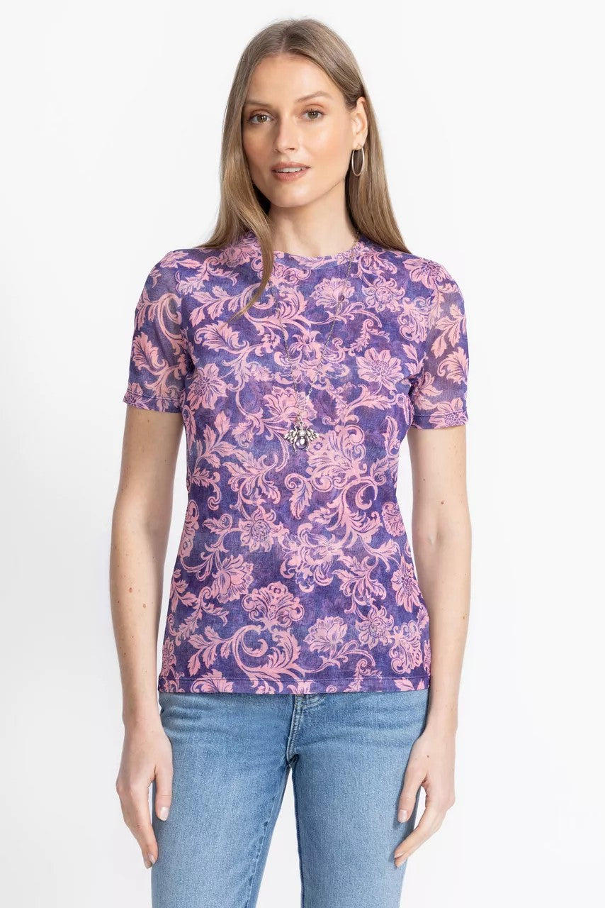 Johnny Was Women ELEANOR SHORT SLEEVE MESH TEE