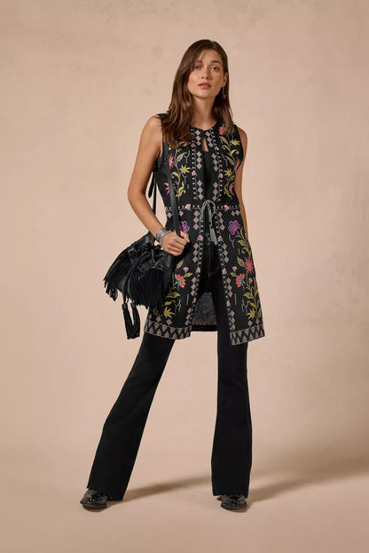 Johnny Was Women LINEN VEST