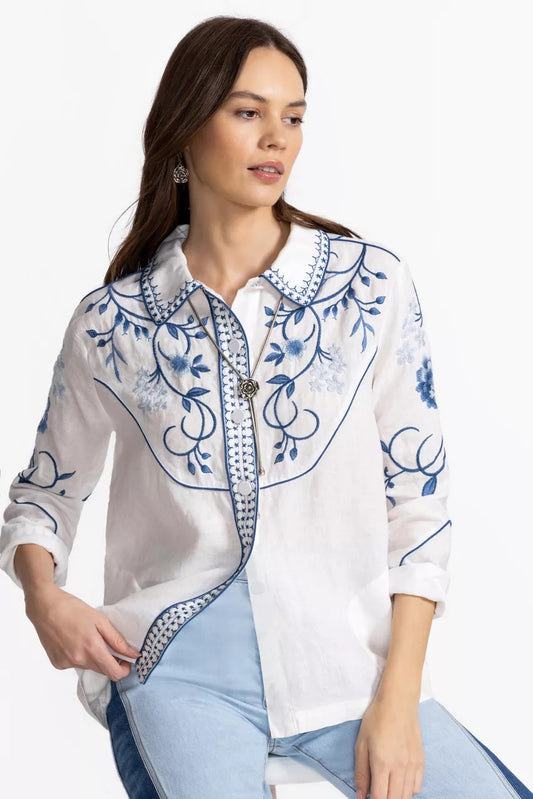 Johnny Was Women WESTERN LINEN JACKET