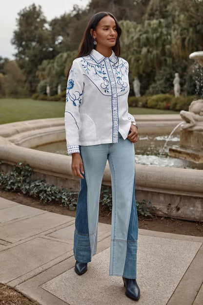 Johnny Was Women WESTERN LINEN JACKET