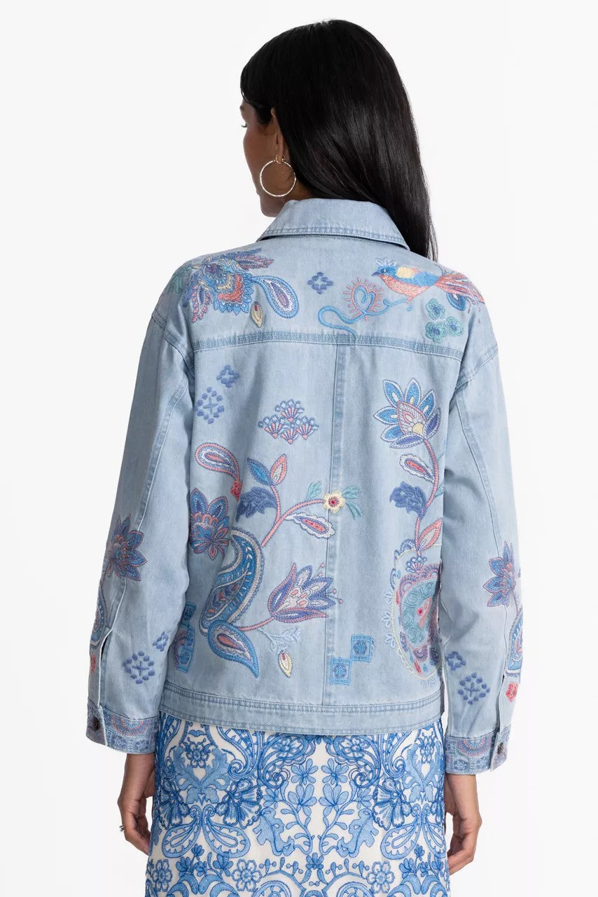 Johnny Was Women TRAPUNTO DENIM CHORE JACKET
