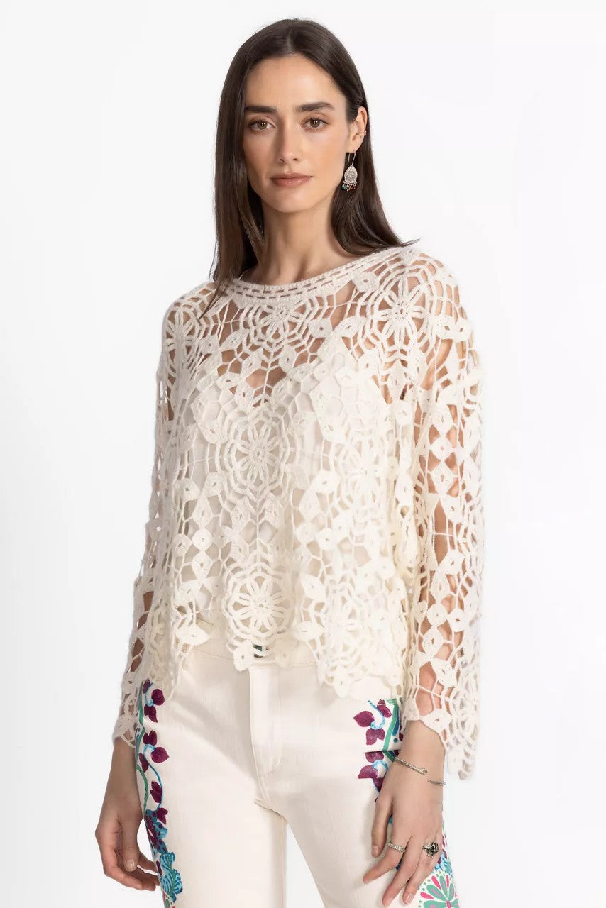 Johnny Was Women THE PICADO CROCHET PULLOVER