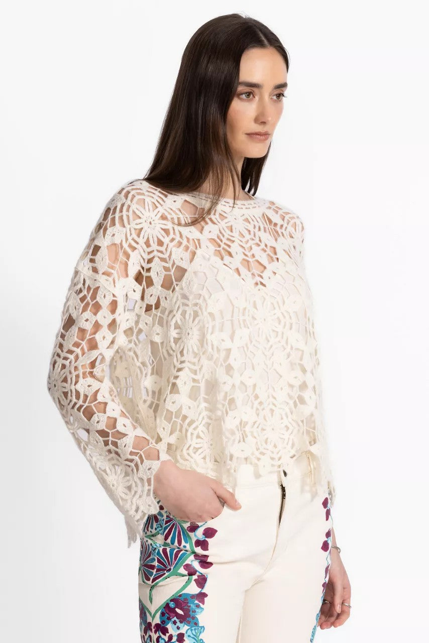 Johnny Was Women THE PICADO CROCHET PULLOVER