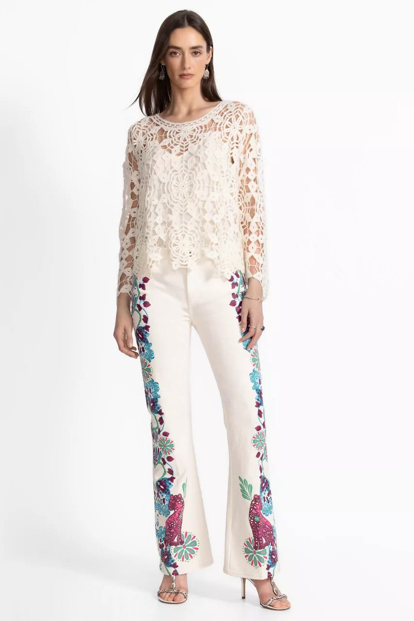 Johnny Was Women THE PICADO CROCHET PULLOVER
