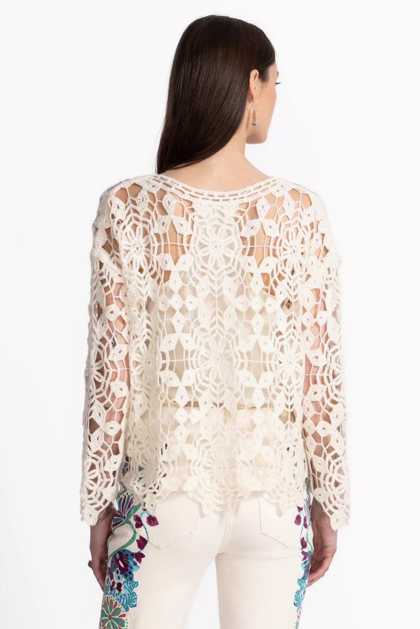 Johnny Was Women THE PICADO CROCHET PULLOVER