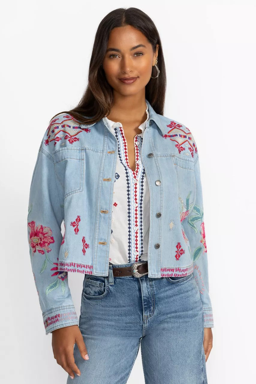 Johnny Was Women CROPPED DENIM JACKET