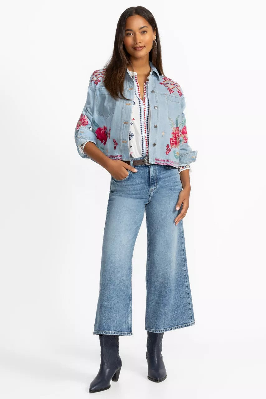 Johnny Was Women CROPPED DENIM JACKET