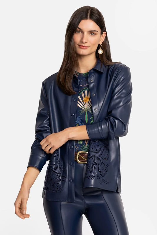 Johnny Was Women IMANI VEGAN LEATHER SHACKET